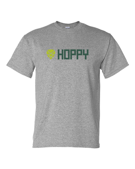 T-shirt "Don't worry, be Hoppy" gris triblend, avant