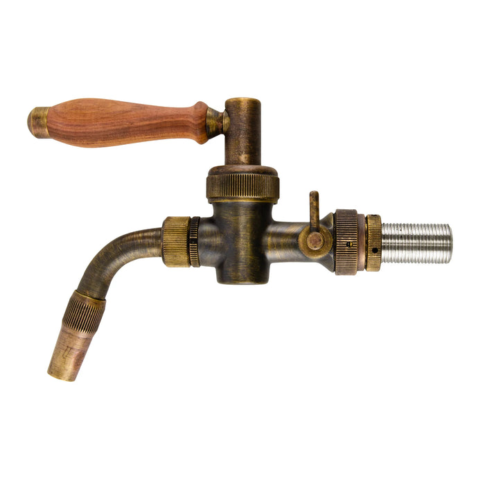 Lukr Side Pull Beer Faucet - Nostalgie - Brass Patina - W/ U.S. Shank Adapter