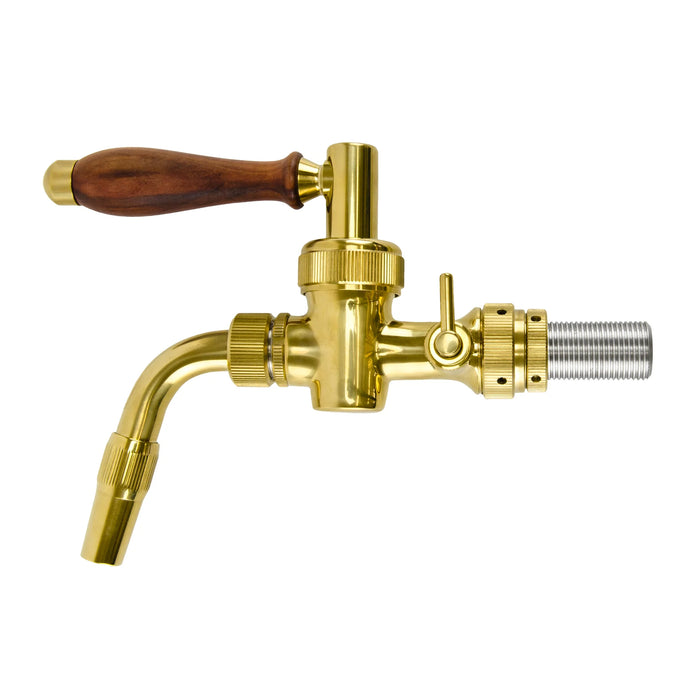 Lukr Side Pull Beer Faucet - Nostalgie - Gold - W/ U.S. Shank Adapter