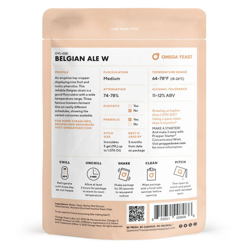 Levure liquide Belgian Ale W - Omega Yeast