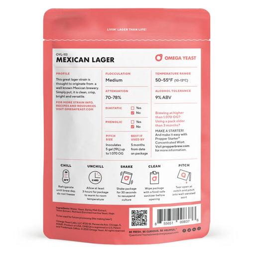 Levure liquide Omega Yeast - Mexican Lager (OYL-113)