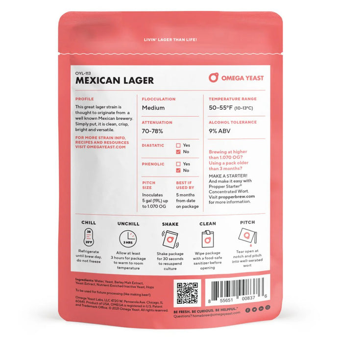 Levure liquide Omega Yeast - Mexican Lager (OYL-113)