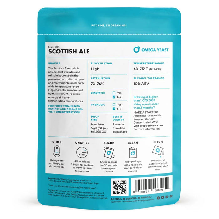 Levure Liquide Omega Yeast -Scottish Ale - OYL-015